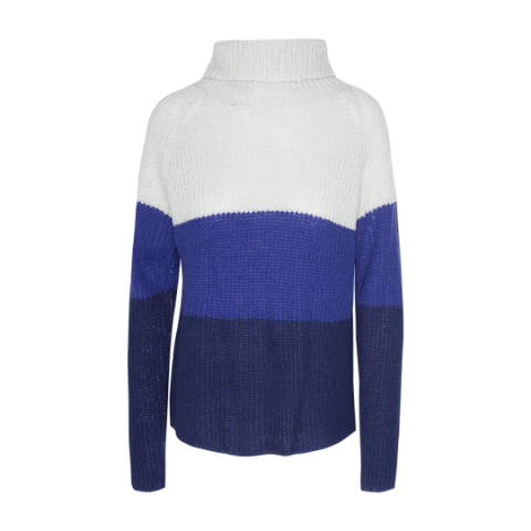 Roll neck colour block jumper. - LK 274ONDA