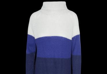 Roll neck colour block jumper. - LK 274ONDA