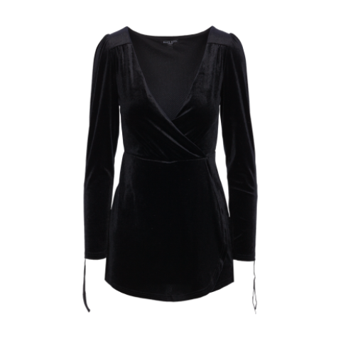 V neck playsuit with ruched detail on sleeves. - LPSJ 225VERONICA