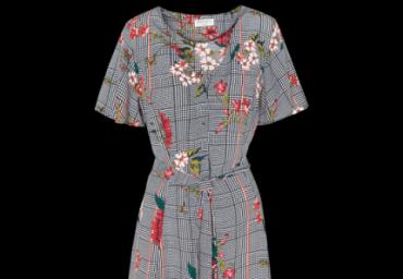 All over printed smowck woven dress. - LDRW 225WALES