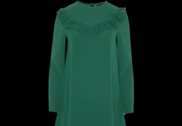 Long sleeve dress with frill detail at front - LDRW 225GINNPKB