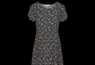 Short sleeve floral printed smock dress. - LDRW 225MOON