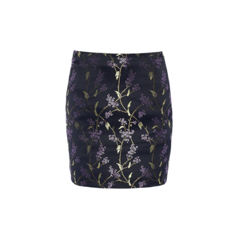 Brocade mini skirt - LSKW 62BLOSSOM