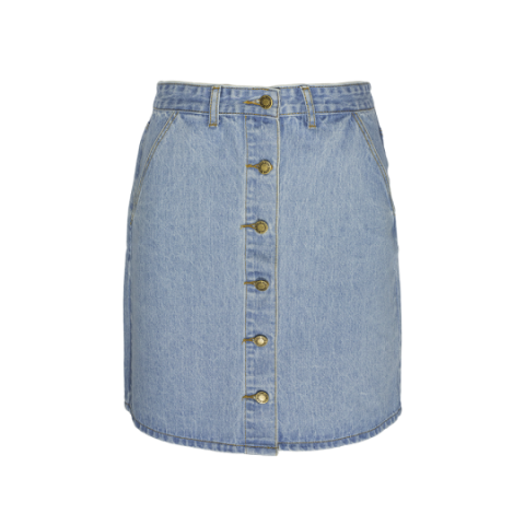 Button through denim skirt. - LSKD 340BRYONY