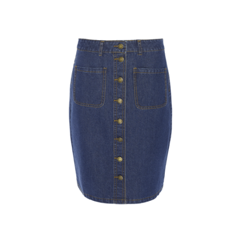 Knee length button through skirt - LSKD 340TANGOR2