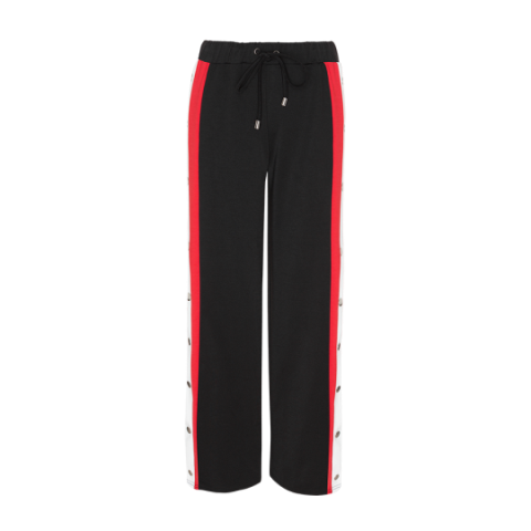 Jog pants with stripe and popper detail at side. - LTRJ 225POPPER