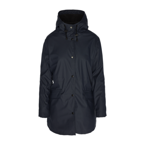 Hooded long ribberised mac. - LJK GLOVER