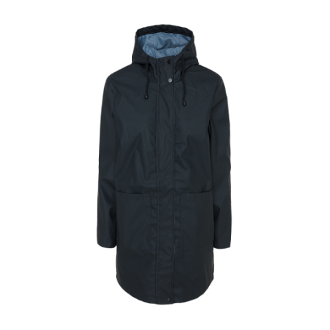 Hodded rubberised long raincoat with pockets. - LJK FERGUSLONPKA
