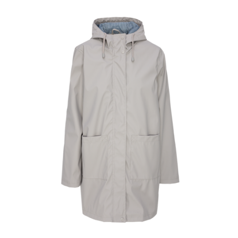 Hodded rubberised long raincoat with pockets. - LJK FERGUSLONPKB