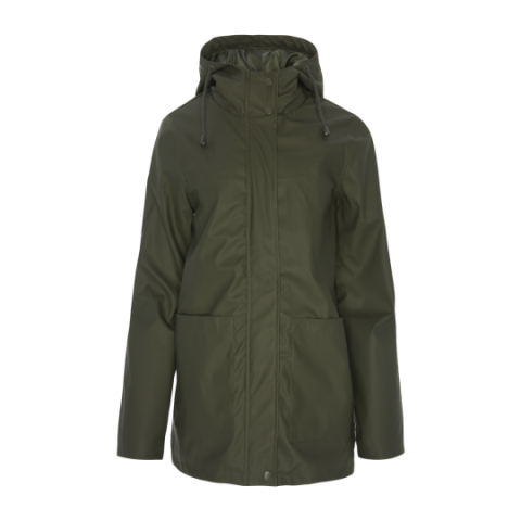 Hodded rubberised raincoat with front pockets. - LJK FERGUSPKA