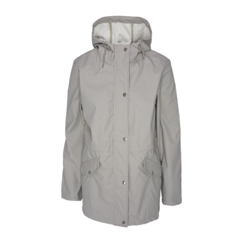 Hodded rubberised raincoat with pockets. - LJK SAFFYPKA