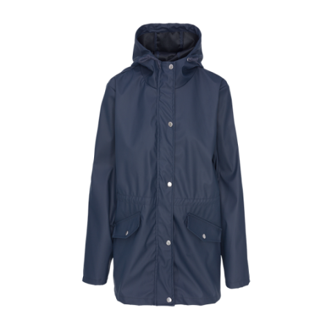 Hodded rubberised raincoat with pockets. - LJK SAFFYPKB