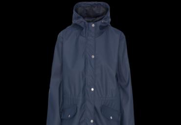 Hodded rubberised raincoat with pockets. - LJK SAFFYPKB