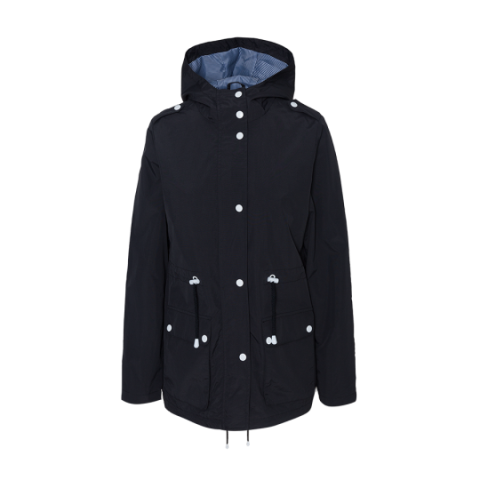 Hooded parka with contrast trims. - LJK TAMERPKB
