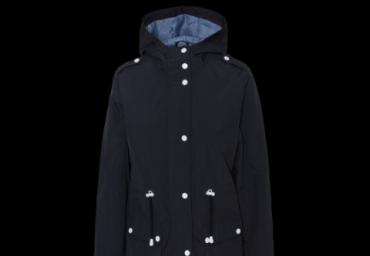 Hooded parka with contrast trims. - LJK TAMERPKB