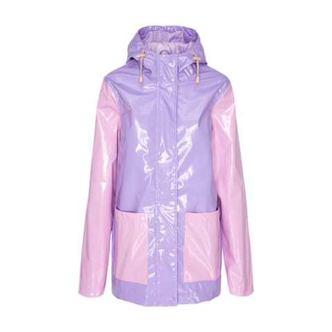 Hooded mac with 2 colours and pockets. - LJK MULTIMIRROR