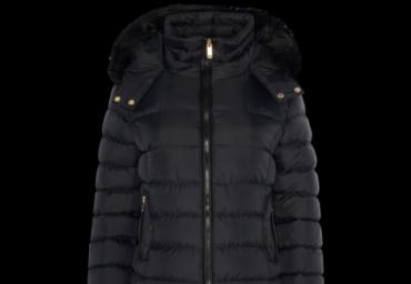 Hooded padded anorak with fake fur trim. - LJK GAMBIAV2