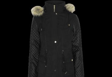 Hooded parka with fake fur trim - LJK MILITARY16