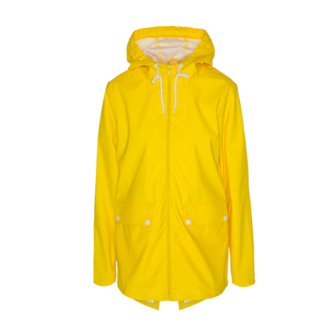 Hooded rubberised mac with drawcord. - LJK RAINYV2PKA