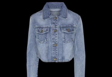 Washed denim cropped jacket. - LJK FITZ