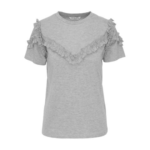 Short sleeve T-shirt with frill details. - LTS 414MONTEE