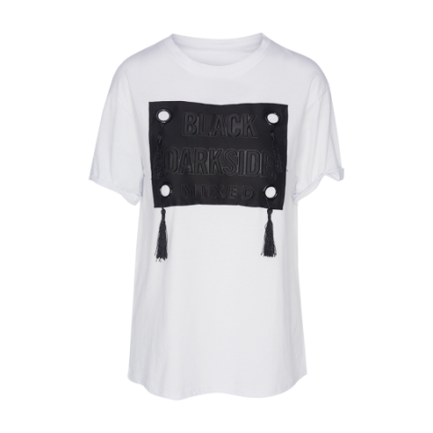 T- Shirt with patch on front - LTS 272TASSEL